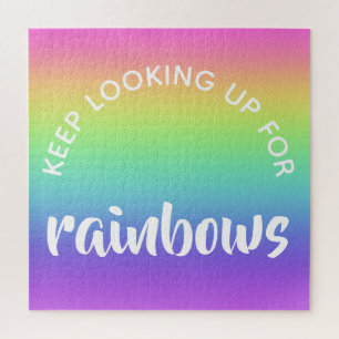 Keep Looking Up for Rainbows Jigsaw Puzzle