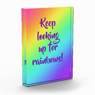 Keep Looking Up for Rainbows Photo Block