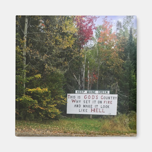 keep maine green magnet (Front)