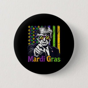 Keep Mardi Gras Great Funny Trump Mardi Gras 2025  2 Inch Round Button