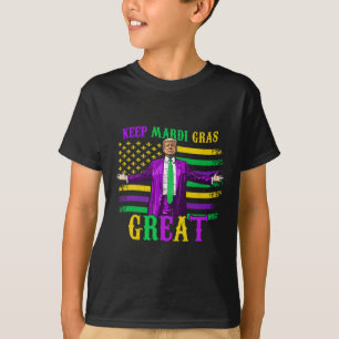 Keep Mardi Gras Great Funny Trump Mardi Gras 2025 T-Shirt