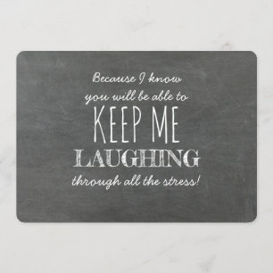 Keep Me Laughing Funny Bridesmaid Proposal Invitation