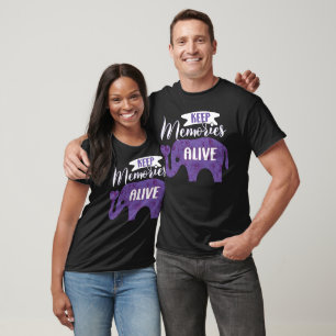 Keep Memories Alive Alzheimer's Awareness Elephant T-Shirt