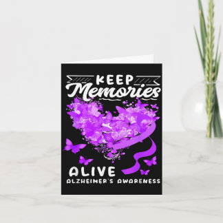 Keep memories alzheimer's awareness support squad card