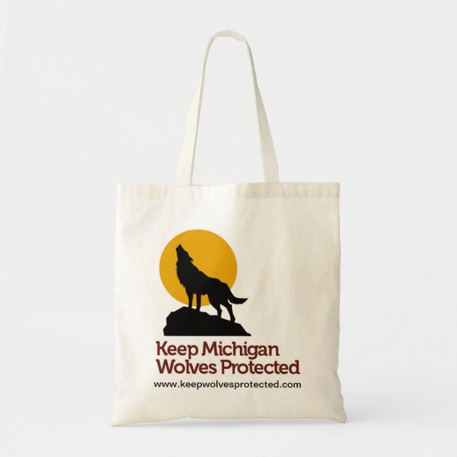 Keep Michigan Wolves Protected Tote Bag (Front)