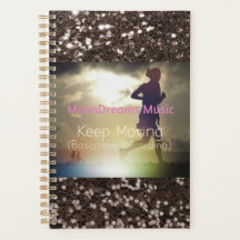 Keep Moving Brown Faux Glitter