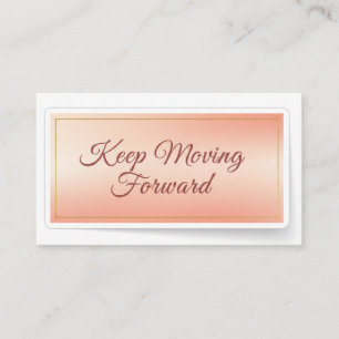 Keep Moving Forward Inspirational Sticker Business Card