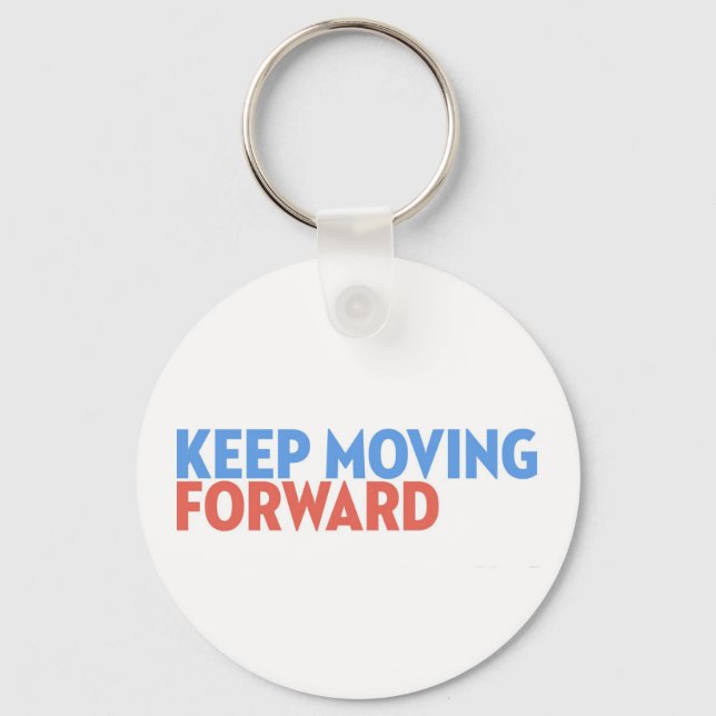 keep moving forward keychain (Front)