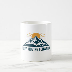 Keep Moving Forward Mountain Sunrise Coffee Mug