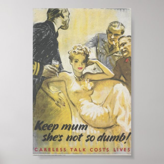 Keep mum, she's not so dumb poster (Front)