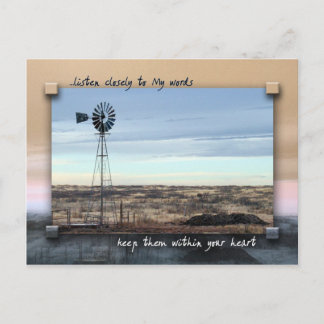 Keep My Words in Your Heart Postcard
