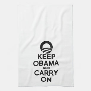 KEEP OBAMA AND CARRY ON -.png Kitchen Towel