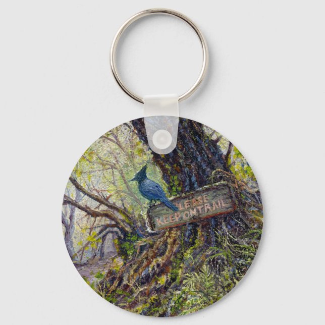 "Keep Off the Trail" Keychain (Front)