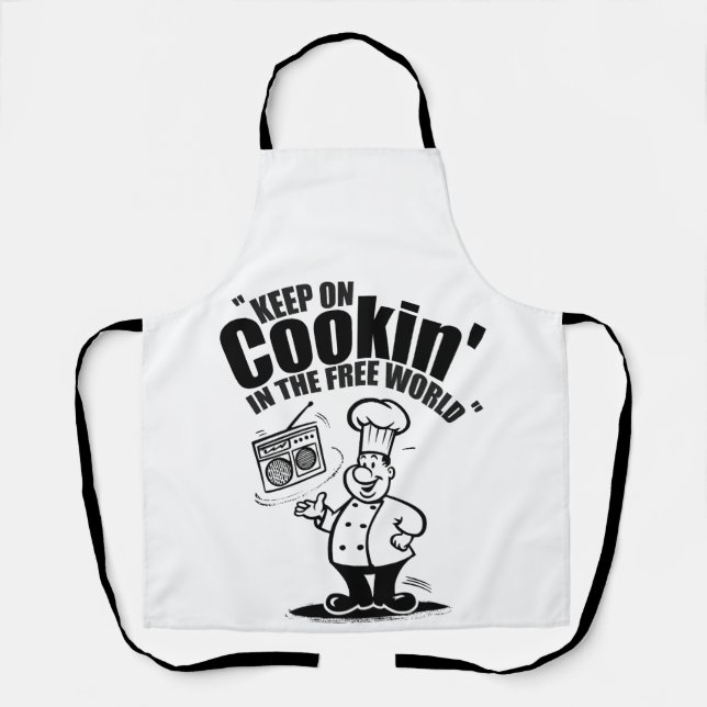 Keep on cookin' in the free world apron (Front)