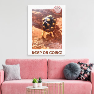 Keep on Going hustle Baby Sulcata hiking in Sedona Canvas Print