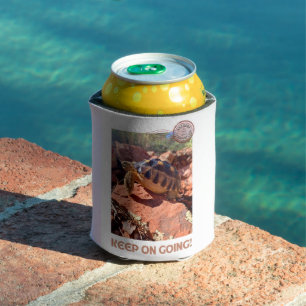 Keep on Going Inspirational coddiwompling Tortoise Can Cooler