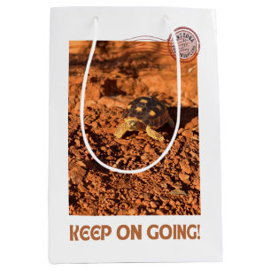 Keep on Going Motivational coddiwompling Tortoise Medium Gift Bag