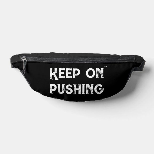 Keep On Pushing Minimalist Motivational Fanny Pack (Lay Down)