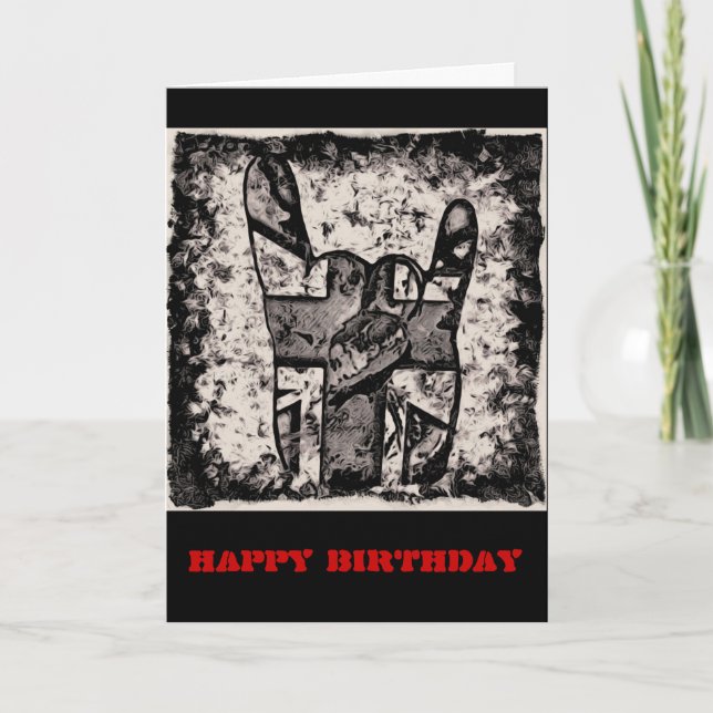 Keep on Rocking Metal Birthday Card (Front)