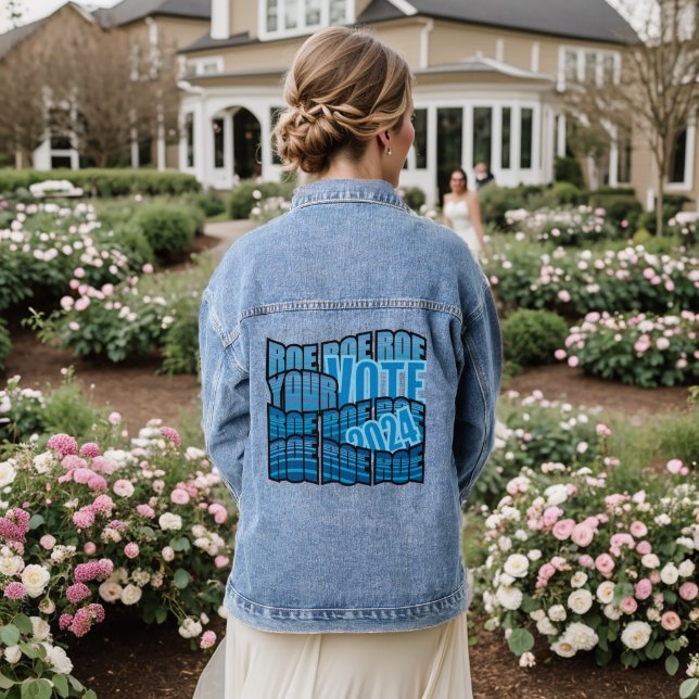 KEEP ON ROWING - ROE ROE ROE YOUR VOTE DENIM JACKET (Wedding Back)