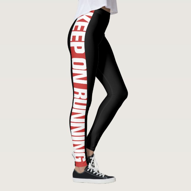 "Keep On Running" Side Stripe Leggings 2 (Right)
