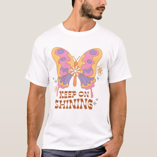 Keep On Shining Butterfly T-Shirt (Front)