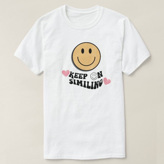 Keep On Smiling, Comfort colours Trendy Oversized  T-Shirt (Design Front)