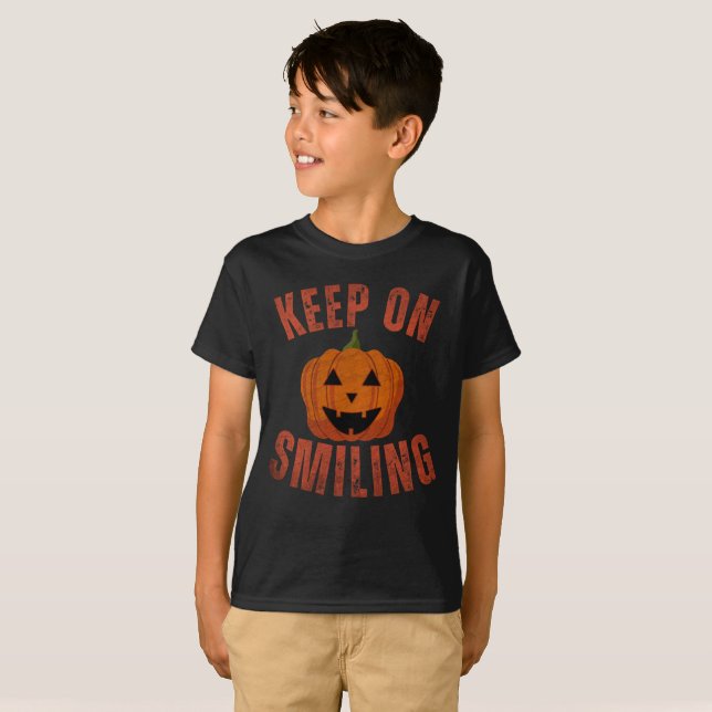 KEEP ON SMILING HALLOWEEN GIFT T-Shirt (Front Full)