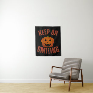 KEEP ON SMILING HALLOWEEN GIFT TAPESTRY