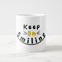 Keep on smiling happy logo
