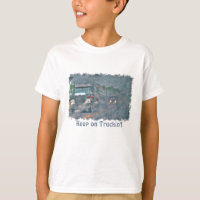 "Keep on Truckin'" Rainstorm Big Rig Truck