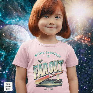 Keep On Truckin’ Retro 60s Personalized Pink Toddler T-shirt