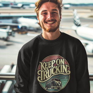 Keep On Truckin’ Retro 60s Personalized Sweatshirt