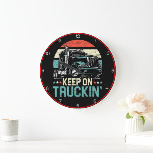 Keep On Truckin': Retro Road Large Clock
