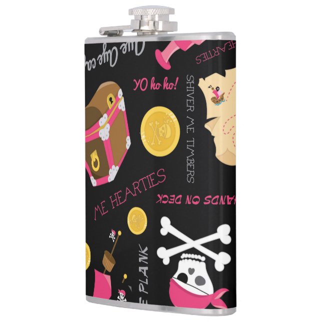 Keep or create your own  Flask, 6 oz. Hip Flask (Left)