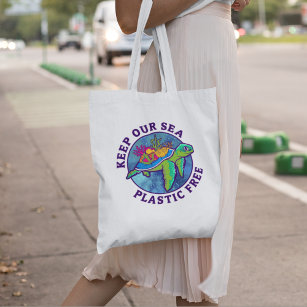 Keep Our Sea Plastic Free Environmentalist Reusable Grocery Bag
