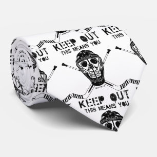 Keep Out - Hockey Goalie Tie