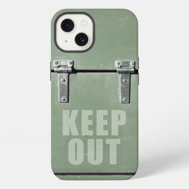 keep out metal door Case-Mate iPhone case (Back)