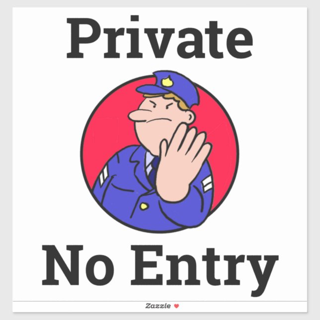 Keep Out, No Entry, Private, No Admittance Sticker (Sheet)