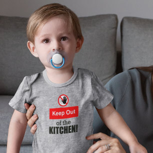 Keep Out of the Kitchen Funny Pickleball Baby Bodysuit