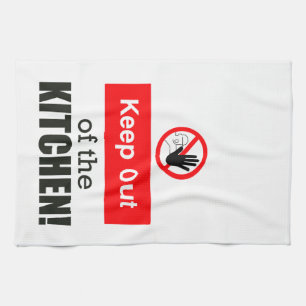 Keep Out of the Kitchen Funny Pickleball White Towel
