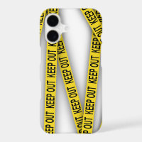 Keep out stay away do not cross police tape 3d