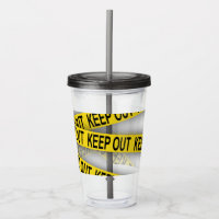 Keep out stay away do not cross police tape 3d