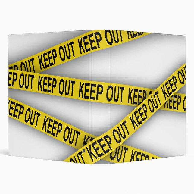 Keep out stay away do not cross police tape 3d binder (Background)