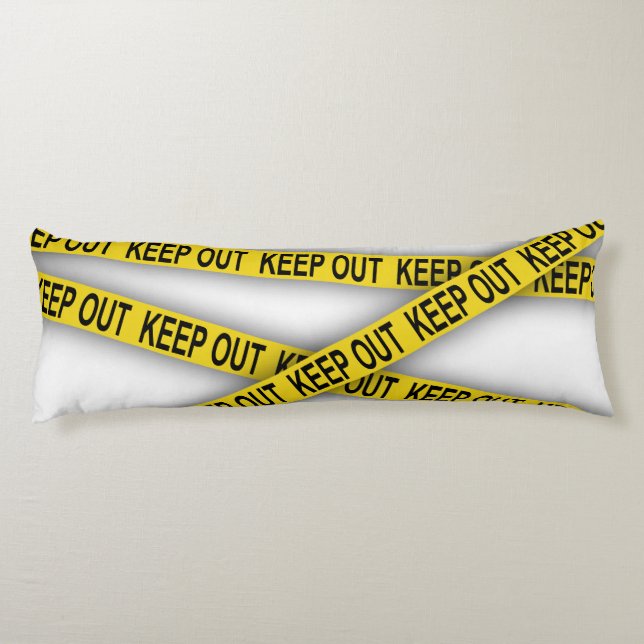 Keep out stay away do not cross police tape 3d body pillow (Back)