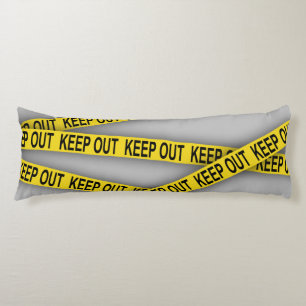 Keep out stay away do not cross police tape 3d body pillow