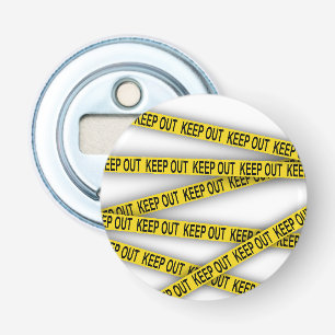 Keep out stay away do not cross police tape 3d bottle opener