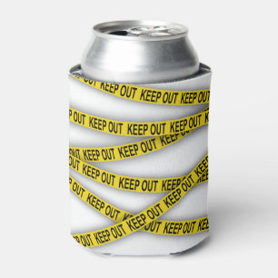 Keep out stay away do not cross police tape 3d can cooler
