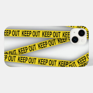 Keep out stay away do not cross police tape 3d iPhone 14 plus case