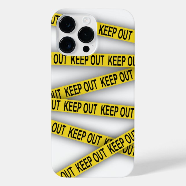 Keep out stay away do not cross police tape 3d iPhone case (Back)